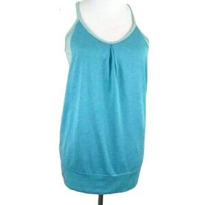 Champion Tank Top with Bra Women's Size Med Blueish Green Workout Active Wear
